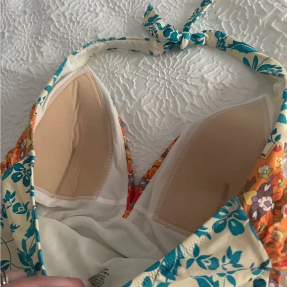 JOHNNY WAS Ellyo Twisted Halter One-Piece Swimsuit Small - Picture 7 of 9